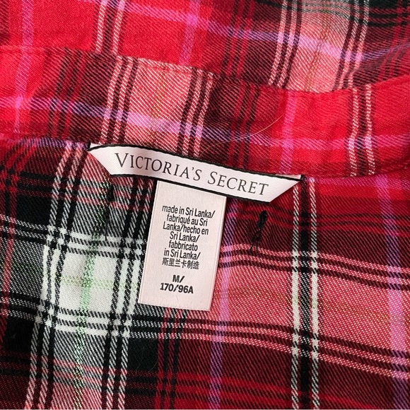 VICTORIA’S SECRET Long-sleeve Plaid Sleep Shirt - Picture 3 of 9